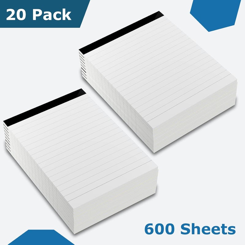 MuiAng 20 Pcs Perforated Note Pads College Ruled - 4" x 6" Inch Writing Notepad for Daily Planning - Perforated Small Notepads with 30 Sheets per Pad - Ruled Papers - Image 4